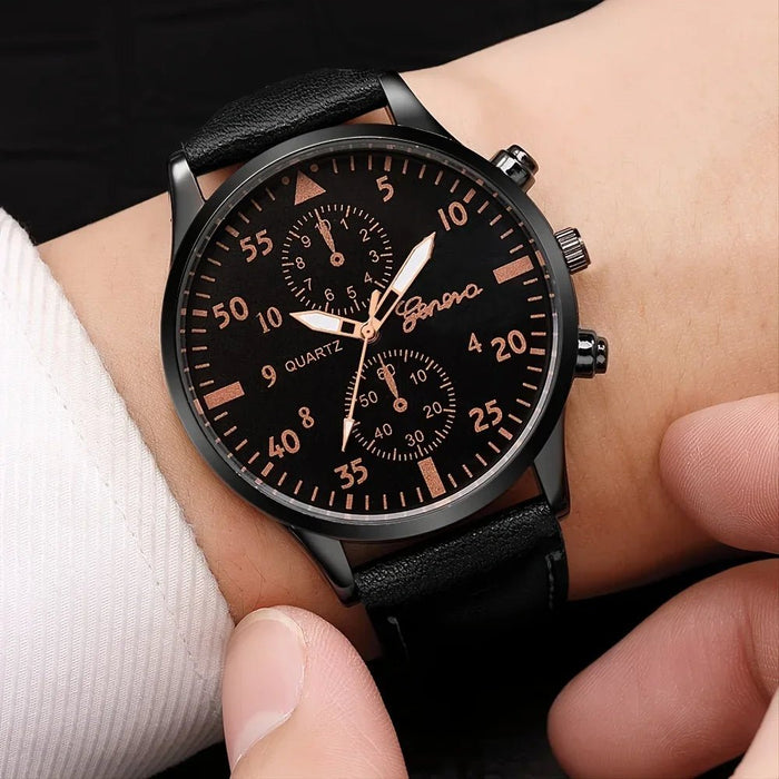 Reloj de cuarzo clásico con esfera redonda para hombre - Quierox - Tienda Online