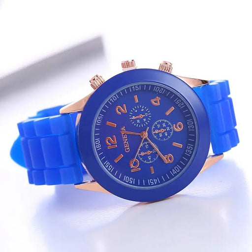 Reloj de cuarzo de silicona color caramelo, reloj de pulsera analógico de gelatina de moda - Quierox - Tienda Online