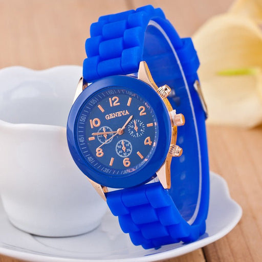 Reloj de cuarzo de silicona color caramelo, reloj de pulsera analógico de gelatina de moda - Quierox - Tienda Online