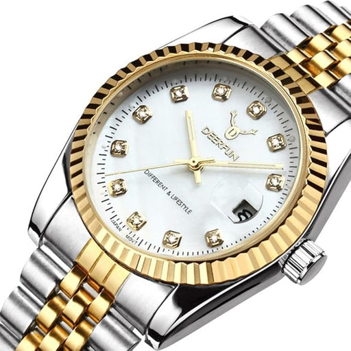 Reloj de cuarzo para hombre, con calendario y diamantes de imitación - Quierox - Tienda Online