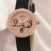 Reloj de cuarzo redondo con diamantes de imitación para mujer. - Quierox - Tienda Online