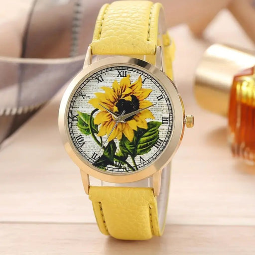 Reloj de Cuarzo Romántico con Girasol - Quierox - Tienda Online