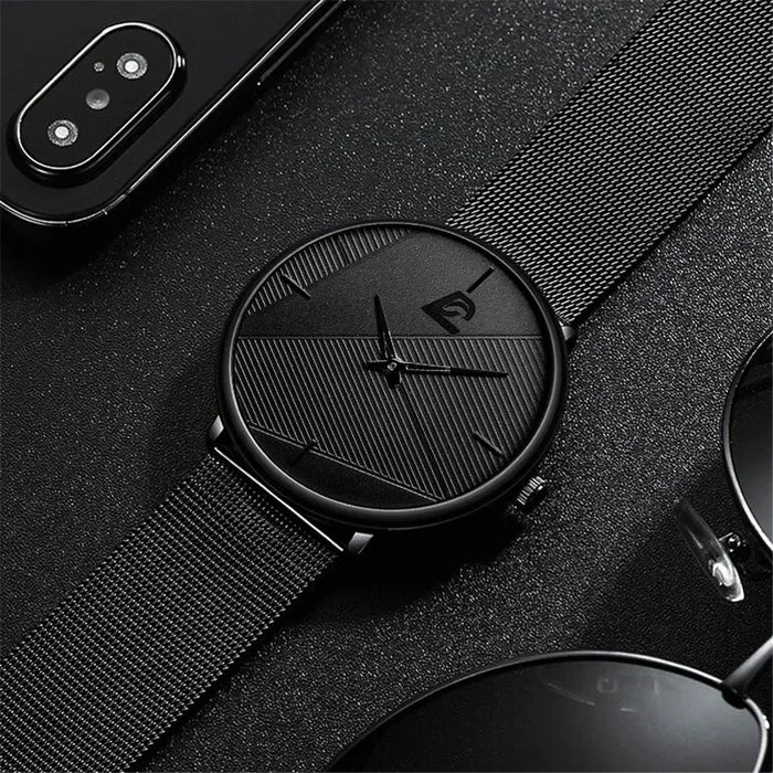 Reloj de hombre, Minimalista Fashion Ultra-thin Watch Simple - Quierox - Tienda Online