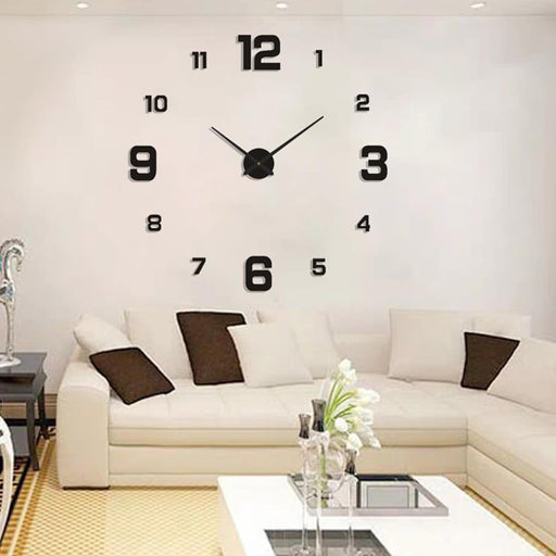 Reloj de pared con pegatinas decorativas y preciso, silencioso, 3D - Quierox - Tienda Online