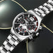 Reloj de pulsera para hombre con esfera redonda grande, 3 zonas horarias, analógico, cuarzo - Quierox - Tienda Online