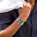 Reloj de pulsera para hombre con esfera redonda grande, 3 zonas horarias, analógico, cuarzo - Quierox - Tienda Online