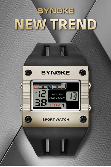 Reloj digital SYNOKE para hombre, deportivo, electrónico, resistente al agua, con brillo nocturno, pantalla grande - Quierox - Tienda Online