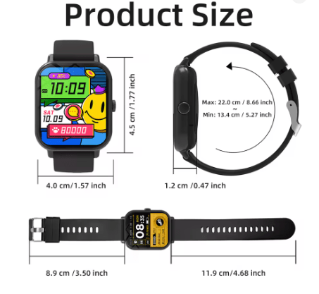 Reloj inteligente con pantalla táctil, Bluetooth, llamadas y monitor de presión arterial - Quierox - Tienda Online