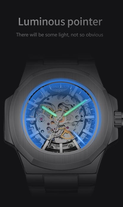 Reloj mecánico automático LONGLUX para hombre, relojes de lujo - Quierox - Tienda Online