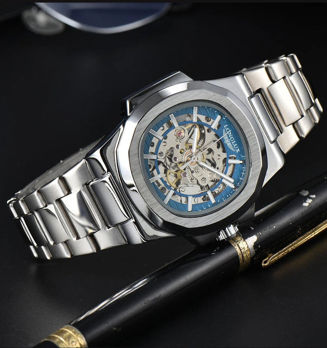 Reloj mecánico automático LONGLUX para hombre, relojes de lujo - Quierox - Tienda Online