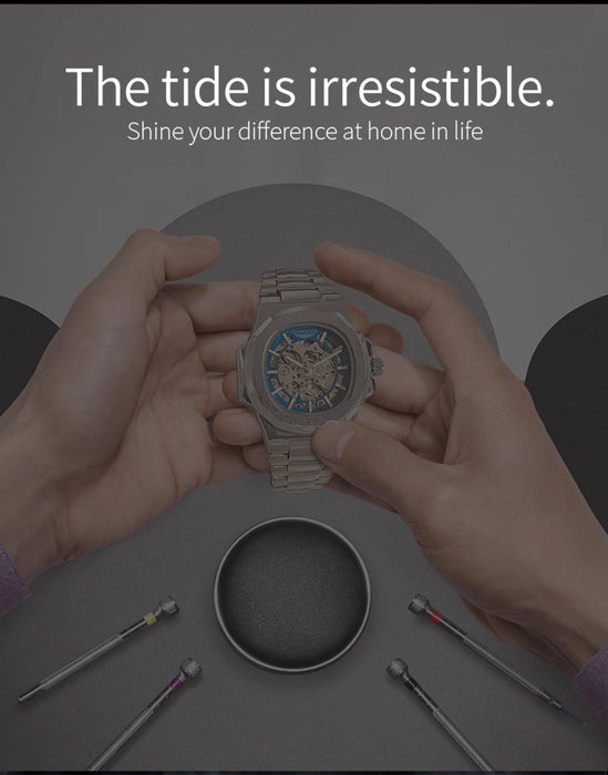Reloj mecánico automático LONGLUX para hombre, relojes de lujo - Quierox - Tienda Online