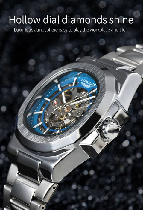 Reloj mecánico automático LONGLUX para hombre, relojes de lujo - Quierox - Tienda Online