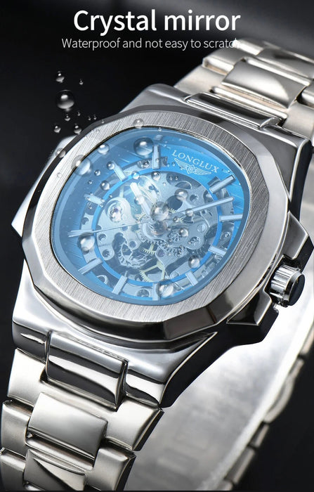 Reloj mecánico automático LONGLUX para hombre, relojes de lujo - Quierox - Tienda Online