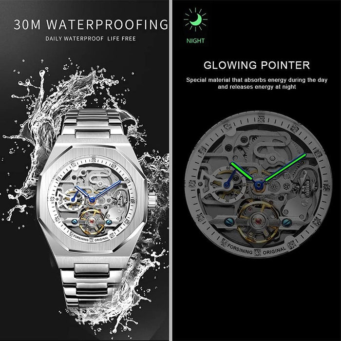 Reloj mecánicos para hombre Reloj automático para hombre de acero inoxidable - Quierox - Tienda Online