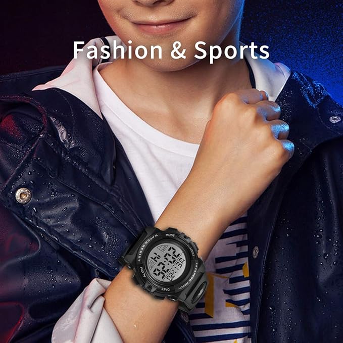 Reloj para niños de 3 a 12 años, digital deportivo al aire libre, multifuncional, cronógrafo - Quierox - Tienda Online