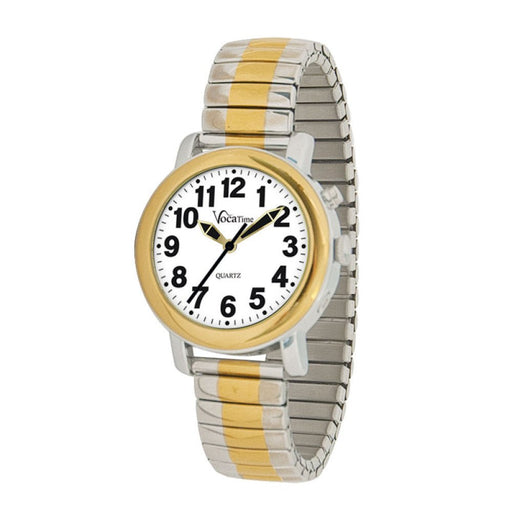 Reloj parlante bicolor para mujer VocaTime - Acero inoxidable con extensión - Quierox - Tienda Online