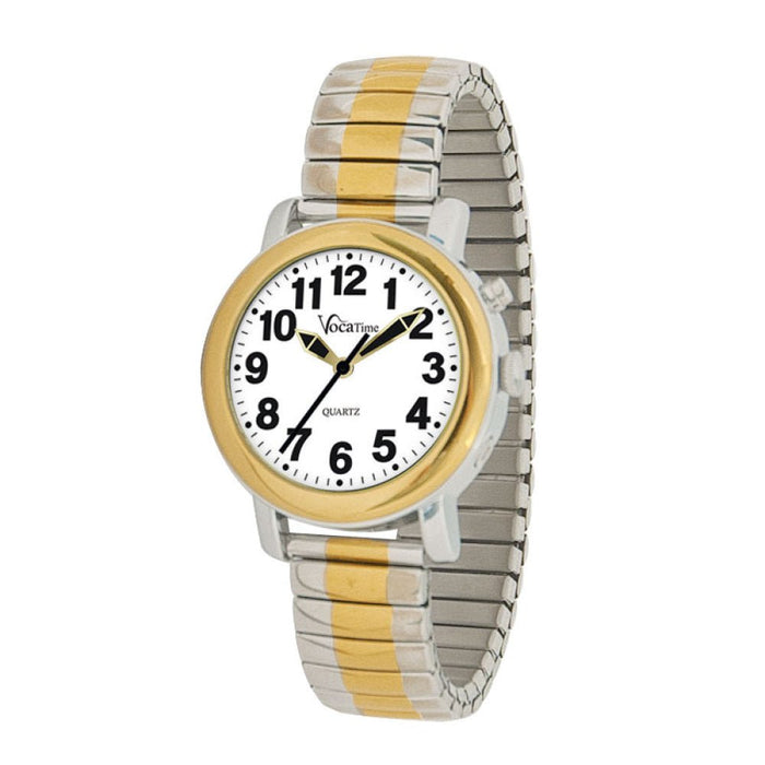 Reloj parlante bicolor para mujer VocaTime - Acero inoxidable con extensión - Quierox - Tienda Online
