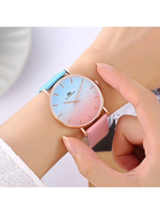 Reloj Sencillo De Doce Clavos De Doble Color Para Mujeres - Quierox - Tienda Online