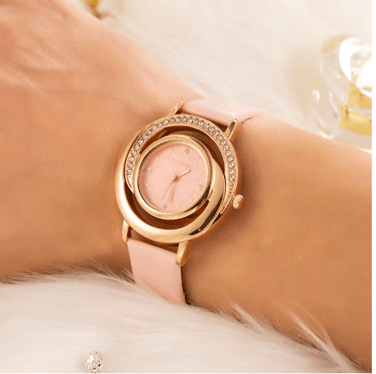 Relojes de vestir con correa de cuero y cristal para mujer - Quierox - Tienda Online