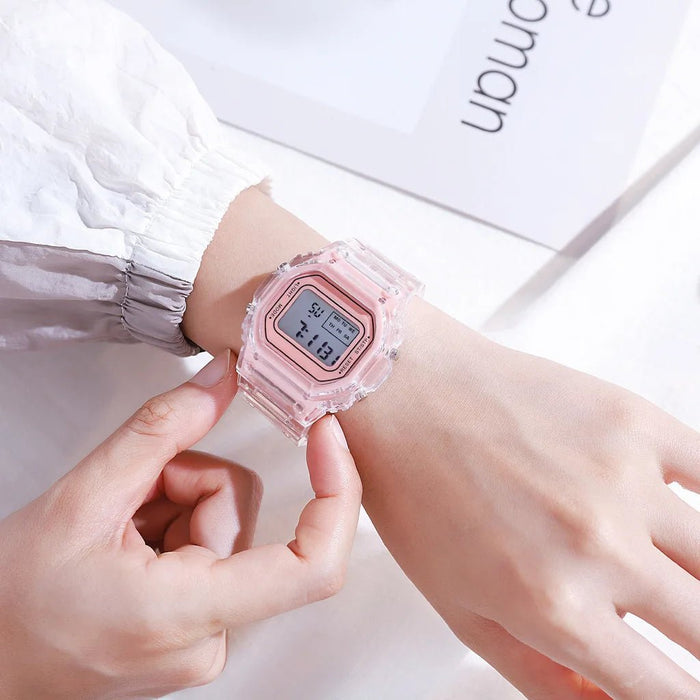 Relojes dorados de lujo para mujer, reloj Digital LED, reloj de pulsera electrónico - Quierox - Tienda Online