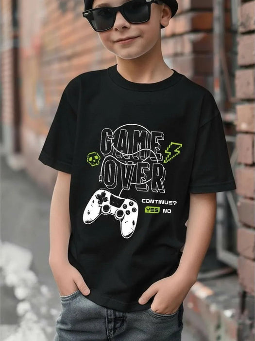 Remeras de Niño con dibujo de Consola Juego Estampado Letras - Quierox - Tienda Online