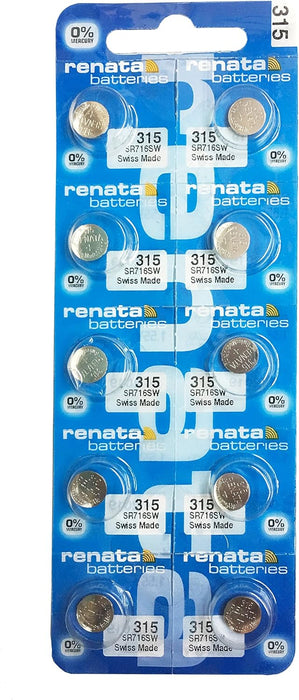 Renata 373 SR916SW Baterías – 1.55 V Óxido de Plata 373 Batería de reloj (10 unidades) - Quierox - Tienda Online