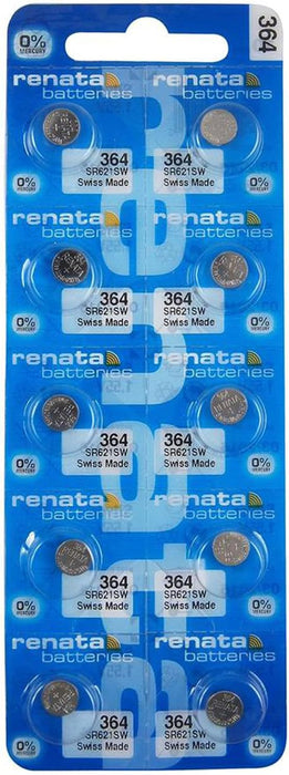 Renata 373 SR916SW Baterías – 1.55 V Óxido de Plata 373 Batería de reloj (10 unidades) - Quierox - Tienda Online