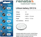 Renata CR1216 Baterías - Batería de litio de 3 V 1216 (5 unidades) - Quierox - Tienda Online