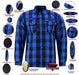 Renegade Camisa de franela de motociclista blindada para hombre de Lumberjack - Azul - Quierox - Tienda Online
