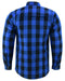 Renegade Camisa de franela de motociclista blindada para hombre de Lumberjack - Azul - Quierox - Tienda Online