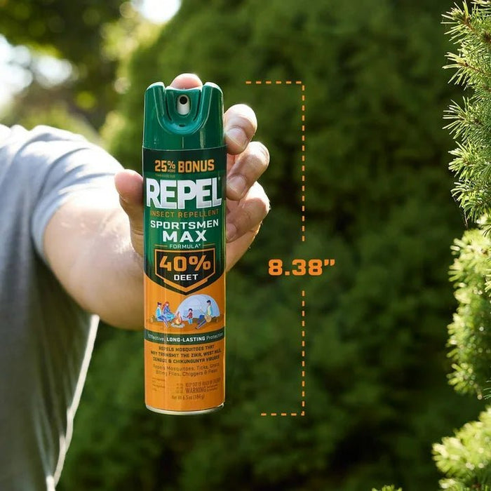 Repelente de insectos en aerosol Repel Sportsmen Max Formula, 40 % DEET, 8.125 onzas - Quierox - Tienda Online