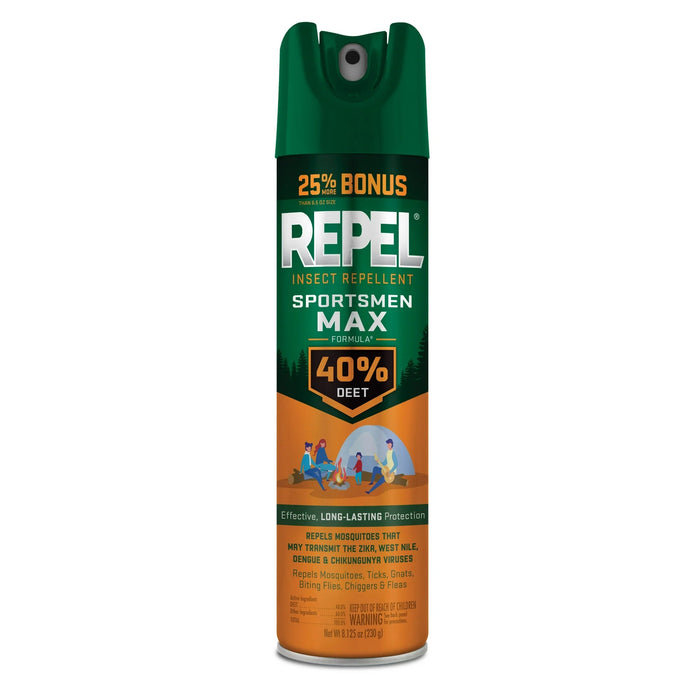 Repelente de insectos en aerosol Repel Sportsmen Max Formula, 40 % DEET, 8.125 onzas - Quierox - Tienda Online