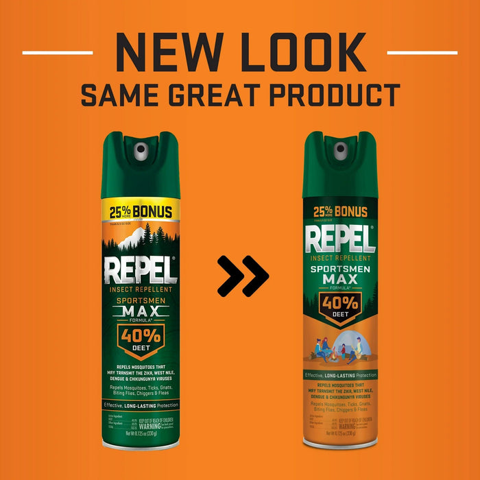 Repelente de insectos en aerosol Repel Sportsmen Max Formula, 40 % DEET, 8.125 onzas - Quierox - Tienda Online