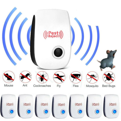 Repelente ultrasónico electrónico para control de plagas, insectos, ratas, arañas y cucarachas - Quierox - Tienda Online