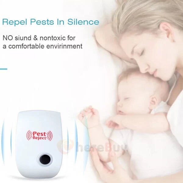 Repelente ultrasónico electrónico para control de plagas, insectos, ratas, arañas y cucarachas - Quierox - Tienda Online