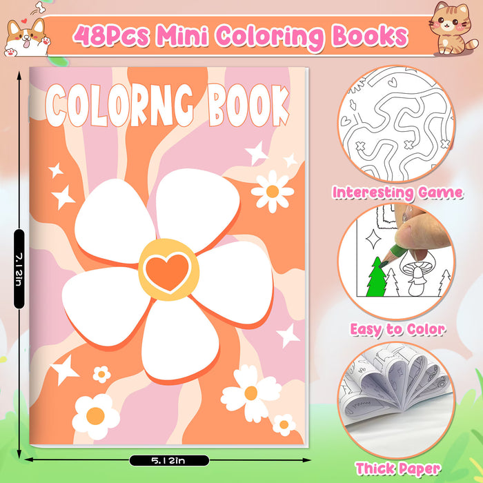 Juego de 24 libros para colorear para niños, Mczan, multicolor.