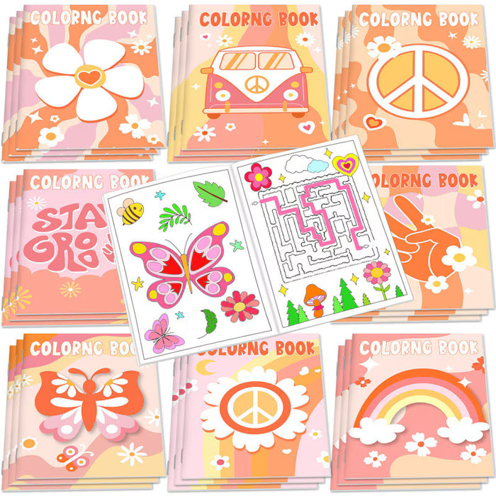 Juego de 24 libros para colorear para niños, Mczan, multicolor.