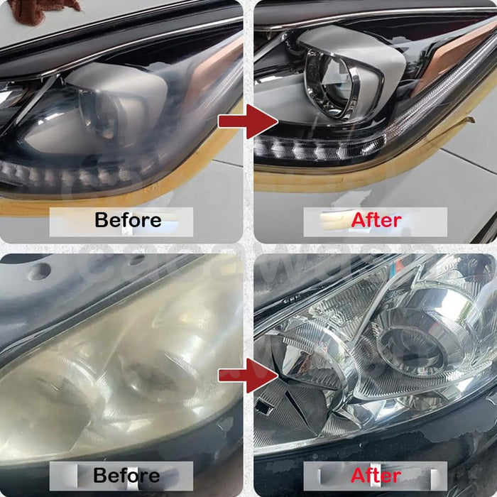 Restauración y limpieza de faros de coche, elimina la opacidad, amarilleamiento y oxidación - Quierox - Tienda Online