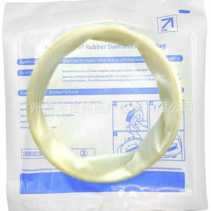 Retractor de mejillas de goma estéril suave blanco mordaza dental - Quierox - Tienda Online