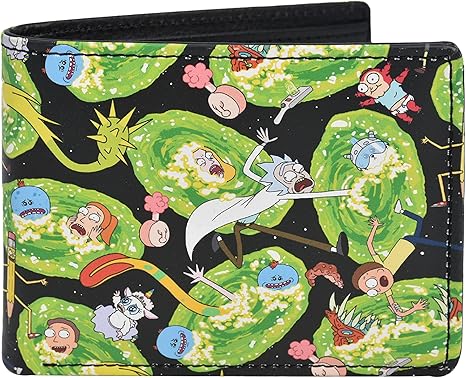 Rick and Morty - Cartera plegable en una funda decorativa de hojalata - Quierox - Tienda Online