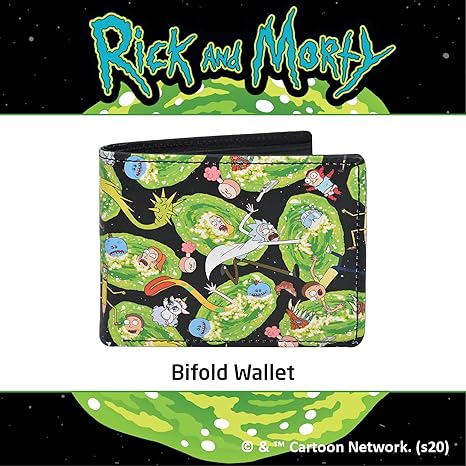 Rick and Morty - Cartera plegable en una funda decorativa de hojalata - Quierox - Tienda Online