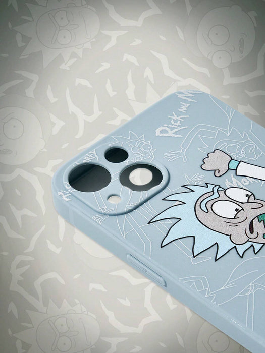 Rick y Morty | ROMWE 1 pieza Funda de silicona para teléfono con gráficos de anime - Quierox - Tienda Online