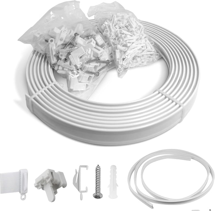 Riel deslizante de plástico para cortinas de 5 metros - Quierox - Tienda Online