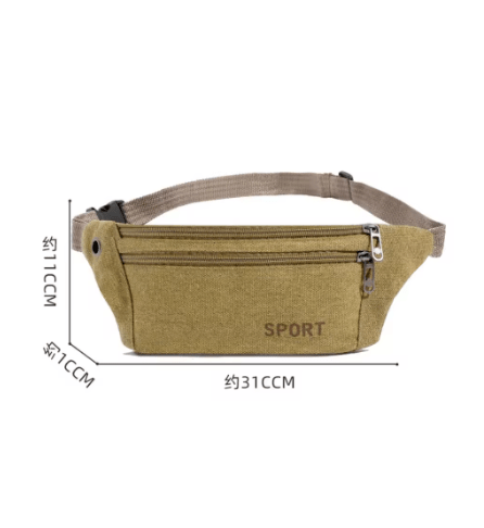 Riñonera de lona para correr, bolso de cintura, para viajes, camping, bolsillo para teléfono - Quierox - Tienda Online