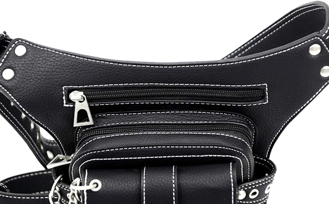 Riñonera Steampunk de piel gótica para hombre y mujer, estilo bandolera, estilo gótico - Quierox - Tienda Online