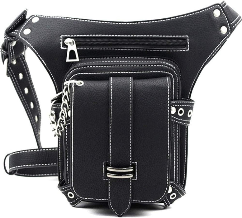 Riñonera Steampunk de piel gótica para hombre y mujer, estilo bandolera, estilo gótico - Quierox - Tienda Online