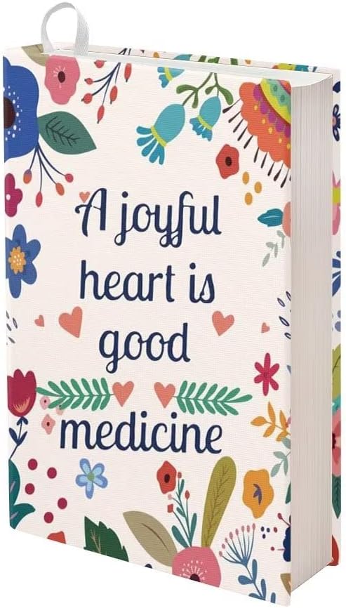 Rnyleeg Fundas de libro jumbo, lavables, duraderas, reutilizables, (A Joyful Heart is Good Medicine) - Quierox - Tienda Online
