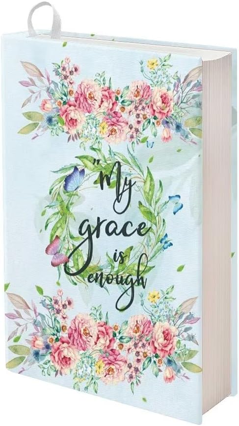Rnyleeg Libro de texto con portadas para la Biblia, elásticas, texto My Grace is Enough - Quierox - Tienda Online