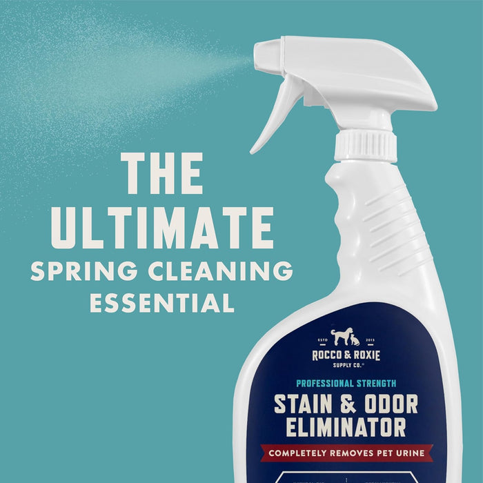 Rocco & Roxie Eliminador de manchas y olores, con energía enzimática, para orina de perros y gatos, 32 onza - Quierox - Tienda Online