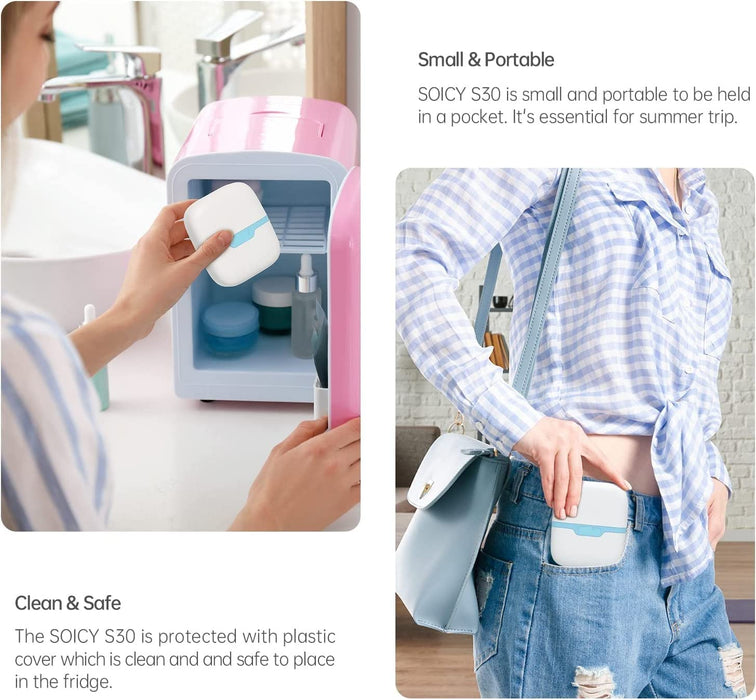 Rodillo de hielo de dos formas para rostro y cuerpo - Quierox - Tienda Online